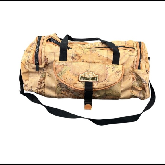 Alviero Martini L’Classe 1A Donnavventura Tote Duffel Map Travel Bag